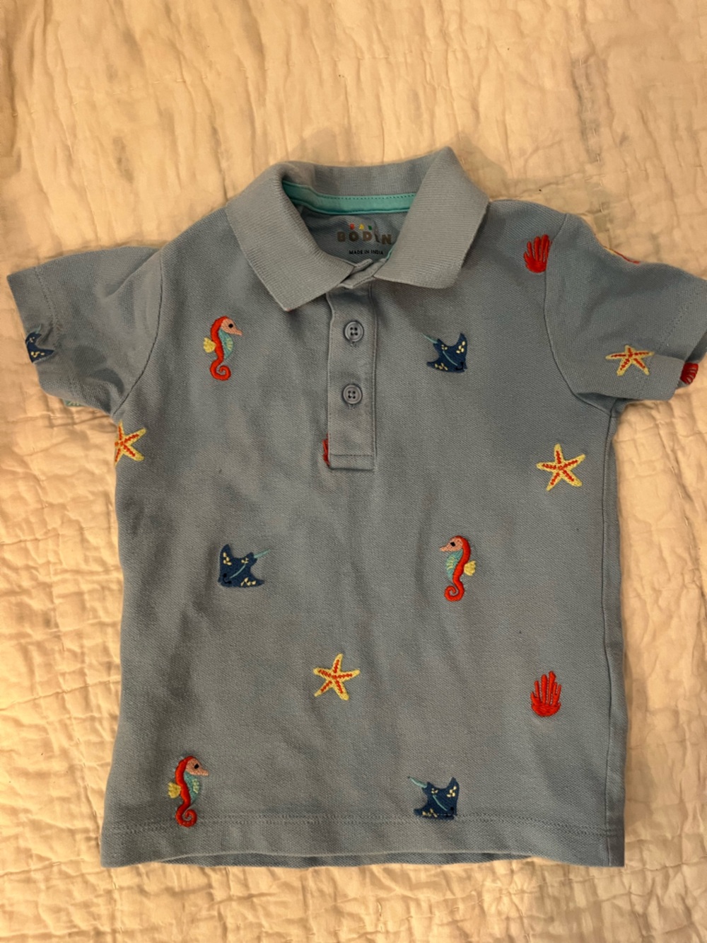 Mini Boden sea animal polo. Size 2-3.
